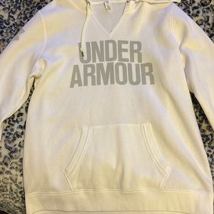 Women’s under armor pull over hoodie. NEVER worn. Size XL
